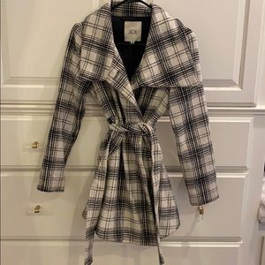 JACK plaid belted coat